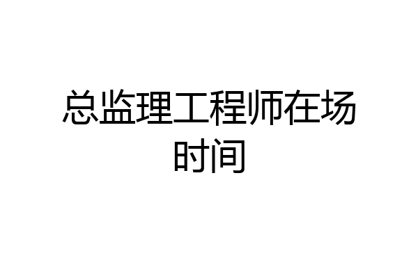 总监理工程师在场时间