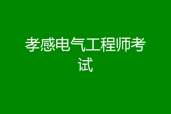 孝感电气工程师考试