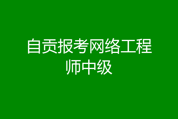 自贡报考网络工程师中级