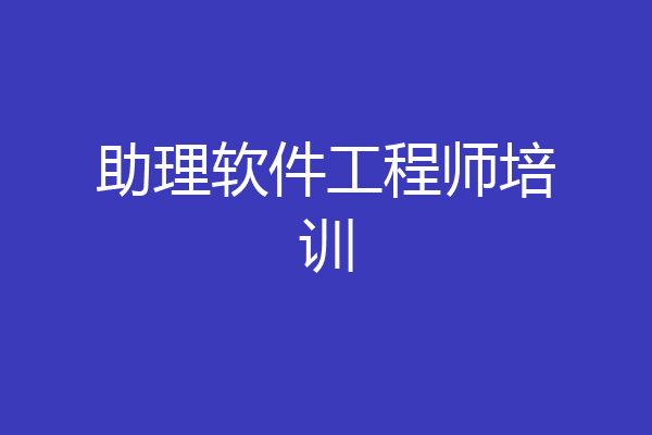 助理软件工程师培训