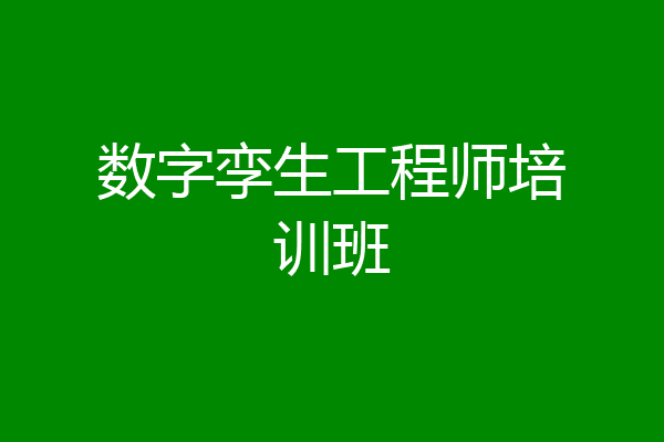 数字孪生工程师培训班