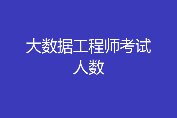 大数据工程师考试人数