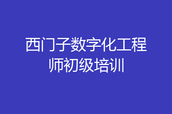西门子数字化工程师初级培训