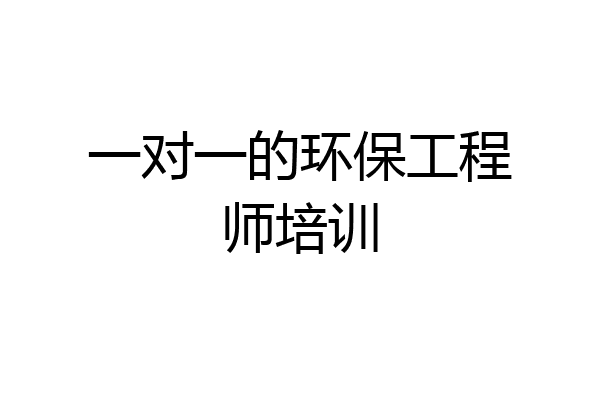 一对一的环保工程师培训