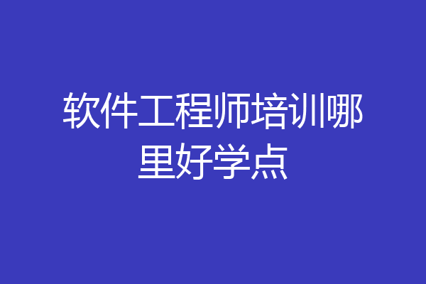 软件工程师培训哪里好学点