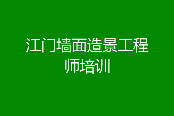 江门墙面造景工程师培训