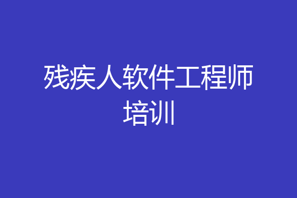 残疾人软件工程师培训