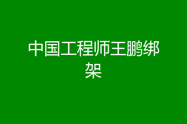 中国工程师王鹏绑架