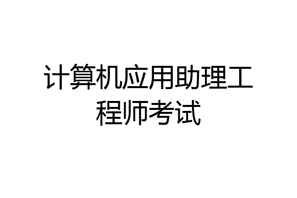 计算机应用助理工程师考试