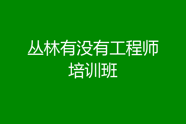 丛林有没有工程师培训班