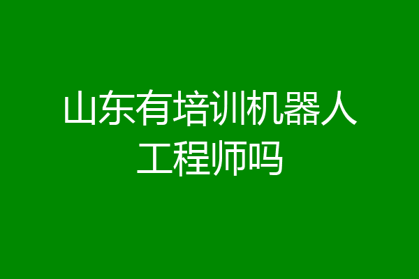 山东有培训机器人工程师吗
