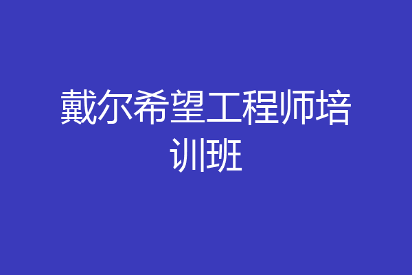 戴尔希望工程师培训班