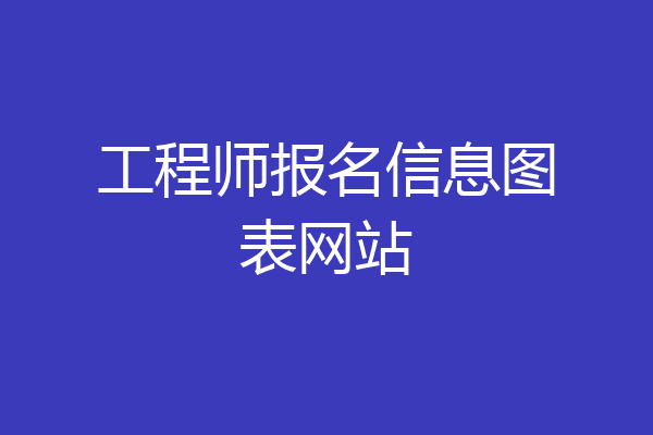 工程师报名信息图表网站
