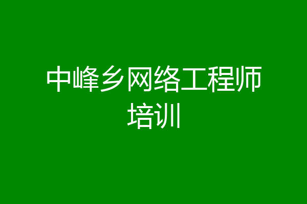 中峰乡网络工程师培训