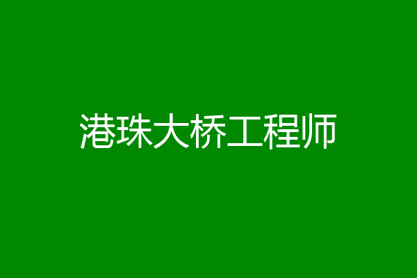 港珠大桥工程师