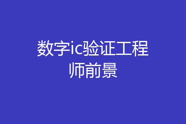 数字ic验证工程师前景