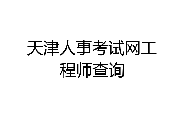 天津人事考试网工程师查询