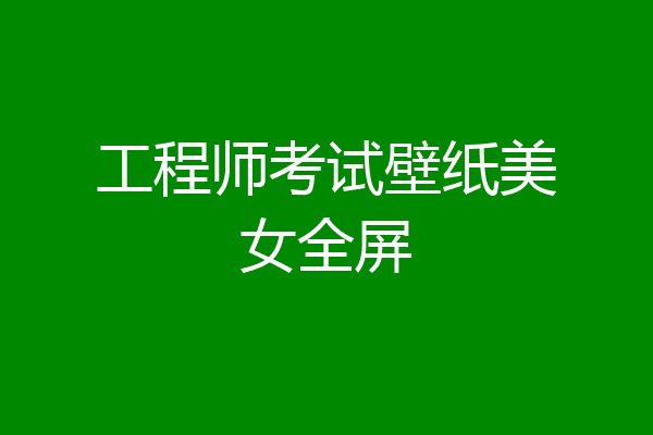 工程师考试壁纸美女全屏