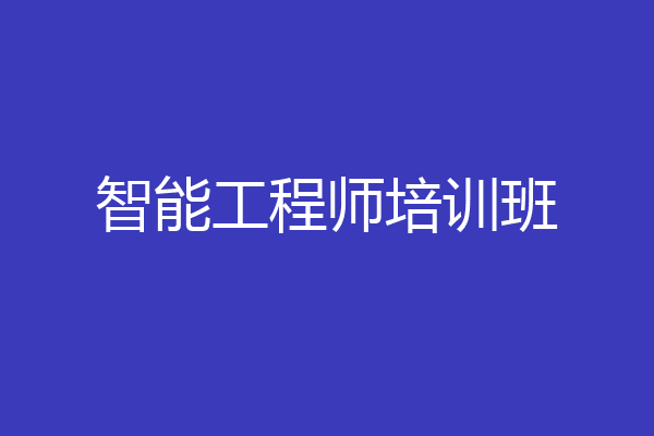 智能工程师培训班