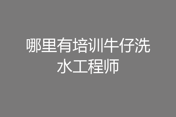 哪里有培训牛仔洗水工程师