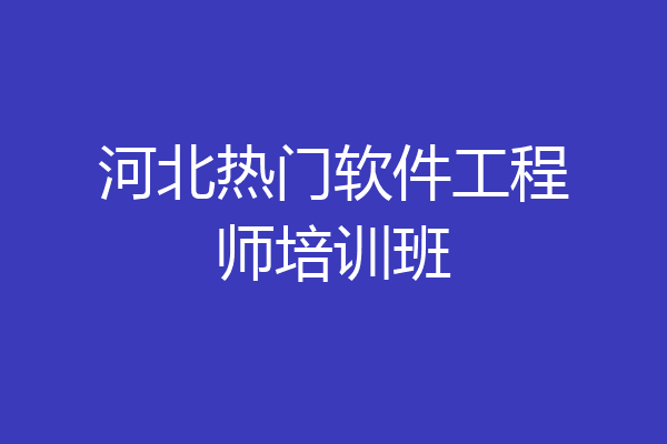 河北热门软件工程师培训班
