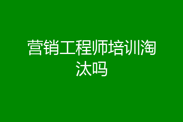 营销工程师培训淘汰吗