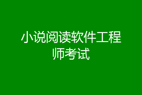 小说阅读软件工程师考试