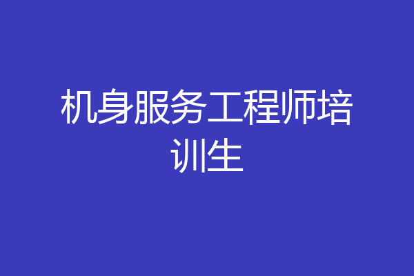 机身服务工程师培训生