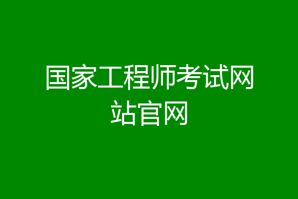 国家工程师考试网站官网