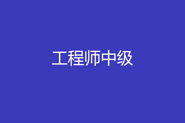 工程师中级