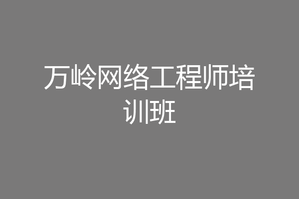 万岭网络工程师培训班