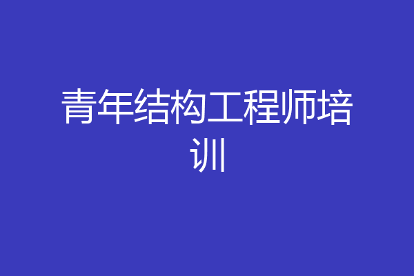青年结构工程师培训