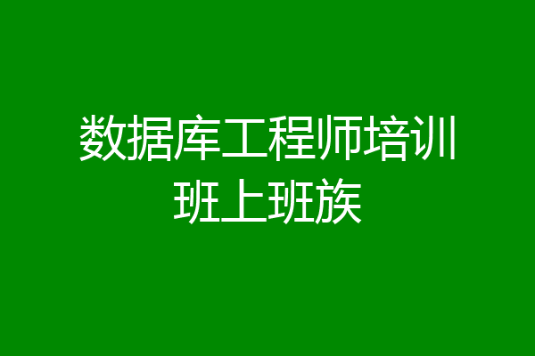 数据库工程师培训班上班族