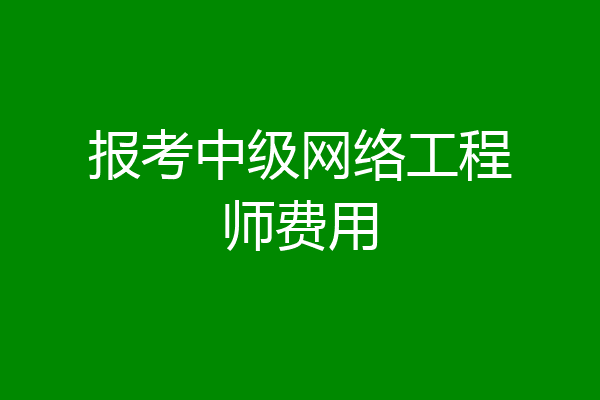 报考中级网络工程师费用