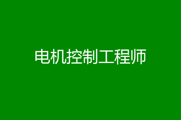 电机控制工程师