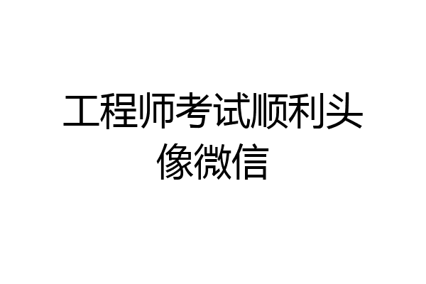 工程师考试顺利头像微信