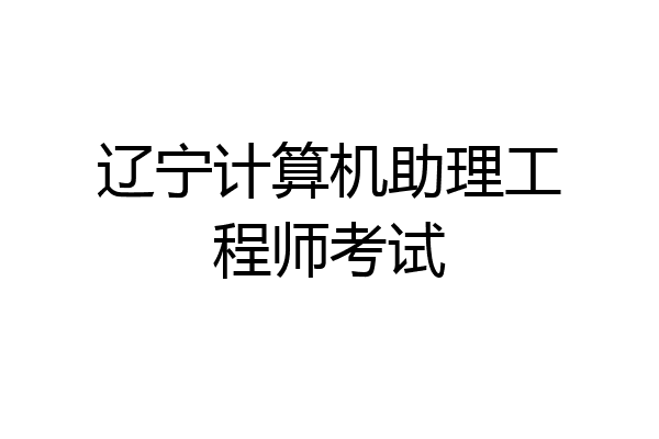 辽宁计算机助理工程师考试
