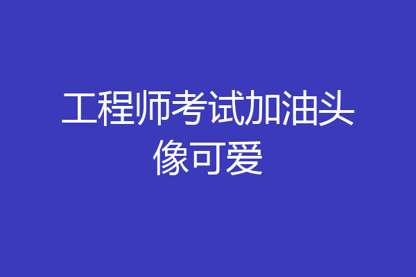 工程师考试加油头像可爱