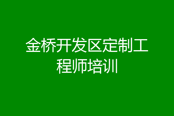 金桥开发区定制工程师培训