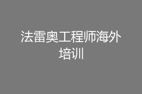 法雷奥工程师海外培训