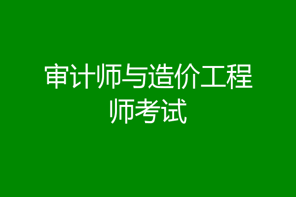 审计师与造价工程师考试