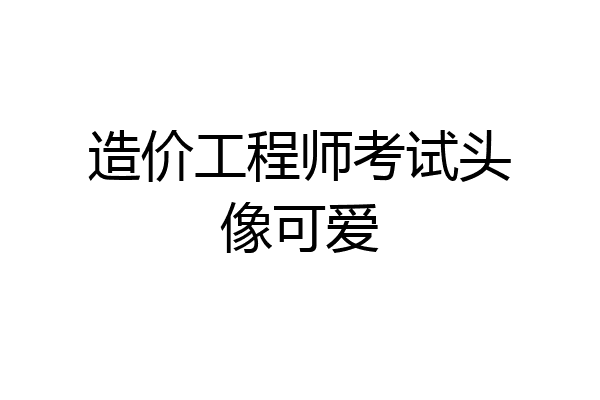 造价工程师考试头像可爱