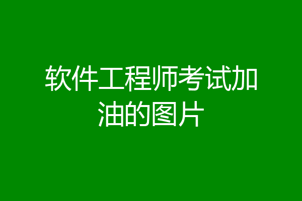 软件工程师考试加油的图片