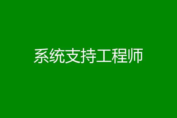 系统支持工程师