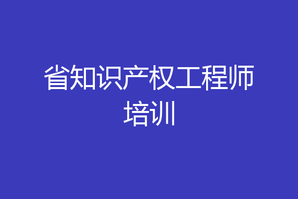 省知识产权工程师培训