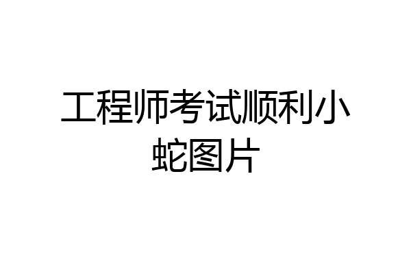 工程师考试顺利小蛇图片