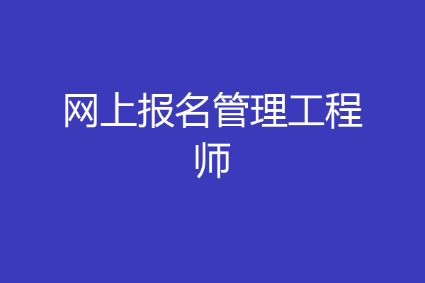 网上报名管理工程师