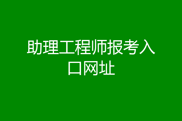 助理工程师报考入口网址