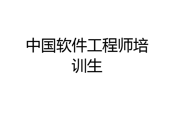 中国软件工程师培训生