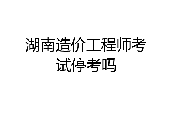 湖南造价工程师考试停考吗